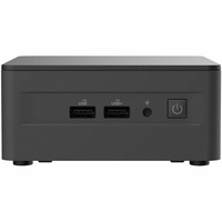 Mini PC Beelink, Diseño Cuadrado Gris Oscuro con Logotipo y Puerto Lateral