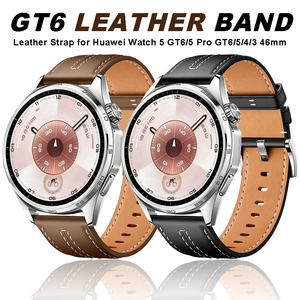 <span class=keywords><strong>Bracelet</strong></span> en <span class=keywords><strong>cuir</strong></span> de 22 mm pour Huawei Watch GT6, <span class=keywords><strong>bracelet</strong></span> de luxe pour Huawei Watch 5 4 46 mm - Product Image 4