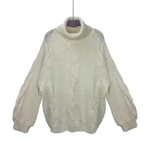 Sweater turtle neck women fringe dresses winter custom knit sweater plus size custom knit sweater