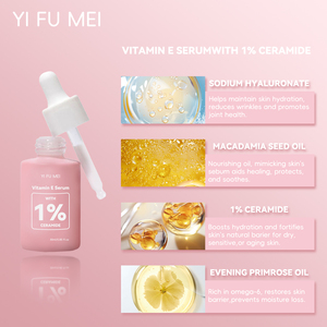 Nhãn hiệu riêng sửa chữa da mặt khô làm giảm mẩn đỏ làm dịu da Ceramide chống nhăn làm trắng vitamin E huyết thanh cho khuôn mặt - Product Image 5