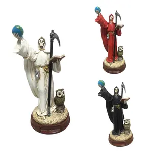 Patung religius kustom patung Santa Muerte Resin suci kematian Grim kerajinan dekorasi Halloween patung