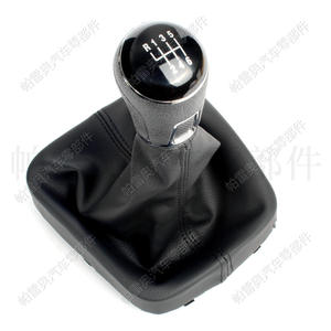 Poignée de levier de vitesse Volkswagen 6 vitesses en cuir noir ergonomique pour Passat B7 Golf 5 6 - Product Image 4