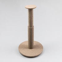 Griffoir pour chat en liège rond, design à double colonne, griffoir pour chat en liège naturel gris brun pour chats d'intérieur