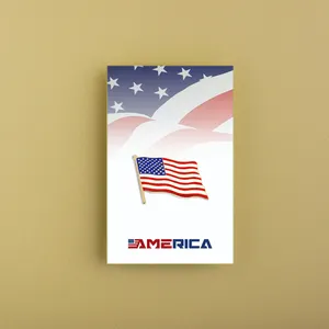 Fabricante de fábrica personalizado esmalte Duro Personalizado EE. UU. Bandera de metal esmalte Pin insignia