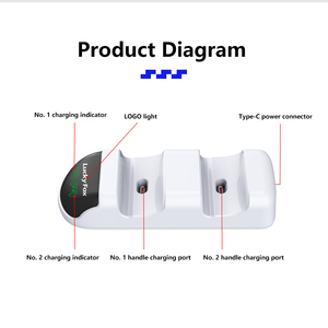 Base de Carga Doble para Controles de PS5 con Luz LED, Estación de Carga para Sony <span class=keywords><strong>Playstation</strong></span> 5 - Product Image 4