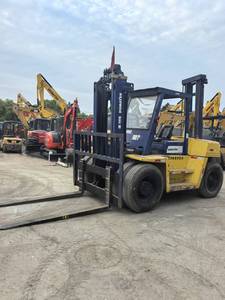 รถยก FD100-7โคมัสึรถยก10Ton เครื่องยนต์ดีเซลสีเดิมของญี่ปุ่นใช้เป็นพลังงานสำหรับโกดัง - Product Image 3