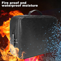 Sac Organisateur de Documents Ignifuge Grande Taille Personnalisé en Fibre de Verre Enduite de Silicone avec Logo Personnalisé, Certifié BSCI