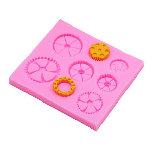 Moule en silicone DIY pour décoration <span class=keywords><strong>de</strong></span> gâteaux et fondants, forme rectangulaire 3D, 8 variantes différentes, motif engrenage d'<span class=keywords><strong>horloge</strong></span> <span class=keywords><strong>de</strong></span> type industriel - Product Image 3