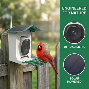 Caméra Alimentée par Énergie <span class=keywords><strong>Solaire</strong></span> WiFi pour Nids d'Oiseaux, Fabrication Personnalisée en Usine, 3MP, Identification des Oiseaux par IA, 3W <span class=keywords><strong>Solaire</strong></span>, 5200mAh, Faible Coût - Product Image 3