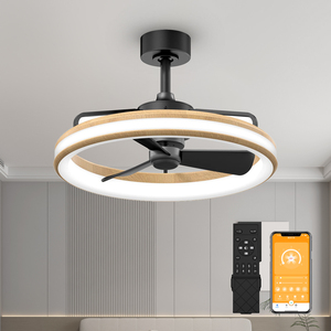 ไฟ LED หรี่แสงได้พัดลมเพดาน 3000K-6500K 5000LM 30W มอเตอร์ทองแดงบริสุทธิ์ที่เงียบสงบการควบคุมแอปรีโมทสำหรับโฮมออฟฟิศห้องนอน - Product Image 1