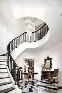 豪华室内主梁楼梯 中心主梁单梁楼梯，带表面安装立柱 - Product Image 2