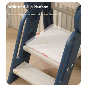 Tour d'apprentissage ergonomique pliable pour tout-petits, marchepied large antidérapant, aide de cuisine pour enfants, vente en gros, fournisseur OEM - Product Image 3