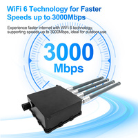 Endüstriyel Sınıf Dış Mekan WiFi6 Router POE Güçlü AX3000 2.4G 5.8G Su Geçirmez Kablosuz Wifi Router WAN Portlu Dış Mekan Mesh Router