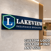 Lettres LED d'entreprise personnalisées pour extérieur, logo 3D lumineux, enseigne à lettres en relief éclairées par l'avant, signalétique murale pour entreprise