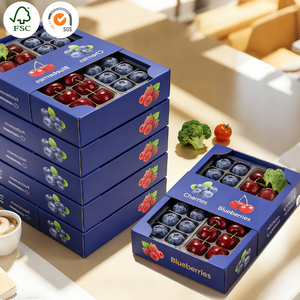 Caja de Cartón Corrugado Resistente al Agua, Tipo <span class=keywords><strong>E</strong></span>, para Envíos, con Logotipo Personalizado, Portátil, Grande, de Alta Gama, para Exportación de Frutas - Product Image 3
