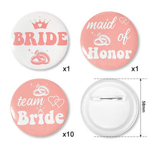 Badge en plastique 58 mm pour <span class=keywords><strong>demoiselle</strong></span> <span class=keywords><strong>d</strong></span>'<span class=keywords><strong>honneur</strong></span>, motif cœur rose et bague de diamant, <span class=keywords><strong>d</strong></span>écorations de fête de <span class=keywords><strong>mariage</strong></span> - Product Image 6