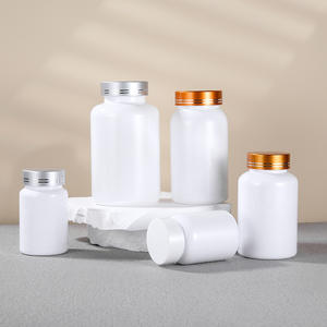 แคปซูล เม็ด ยา อาหารเสริม ยาเม็ด วิตามิน ขวดพลาสติก ขวดเปล่า ทรงกลม สีขาว สีดำ 100 มล. 135 มล. 150 มล. 200 ซีซี 250 มล. 300 มล. - Product Image 2