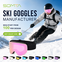 Lunettes de sport d'hiver anti-buée Somta pour enfants, avec logo personnalisé, pour le ski et le patinage