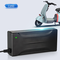 Chargeur universel durable pour vélos électriques et motos électriques C200 54.6V4A, certifié CB mondial, ignifuge