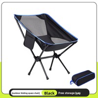 Chaise pliante portable d'extérieur avec rangement - Meubles d'extérieur en acier à haute teneur en carbone pour le camping, le pique-nique, la pêche et l'utilisation à domicile