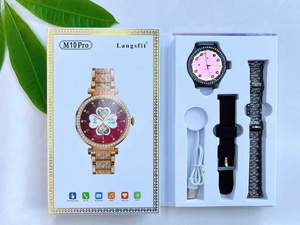 <span class=keywords><strong>M10</strong></span> Pro Phụ Nữ Thông Minh Đồng Hồ Cho Phụ Nữ Kim Cương Màn Hình Với Cuộc Gọi Bt Smartwatch Trái Tim Tỷ Lệ Huyết Áp Màn Hình Vòng Đeo Tay Thông Minh - Product Image 4