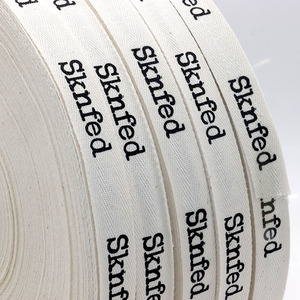 Chất lượng cao chuyên nghiệp biểu tượng tùy chỉnh 20mm 3/4 inch Trắng tự nhiên in Twill xương cá 100% bông BĂNG BĂNG - Product Image 3