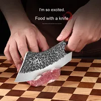 Couteau à désosser en acier inoxydable forgé à la main pour couper la viande de poisson et les légumes en extérieur ou dans une petite cuisine