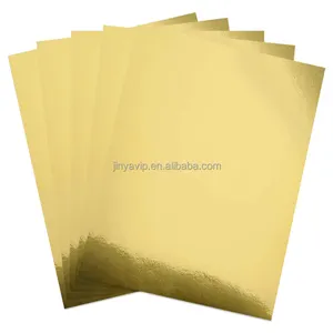Jinya High Quality 80u Inkjet Bright Gold PET Facestock 83g Waterproof White PEK Liner With Good Stiffness HM Adhesive Shipping