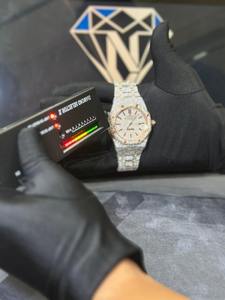 Reloj de Pulsera de Lujo para Hombre, Estilo Hip Hop, Alta Calidad, Diamantes Cultivados en Laboratorio, Diseño Clásico Completamente Cubierto de Diamantes - Product Image 3