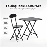 Tables et chaises de salle à manger en bois vintage de luxe avec pieds en métal pour appartement