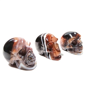 <span class=keywords><strong>Perles</strong></span> de cristal en forme de crânes d'aliens en jaspe Dalmation, prix usine HZ, vente en gros - Product Image 2
