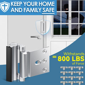 एल्यूमीनियम बाल प्रमाण घर सुरक्षा दरवाजे धातु सुदृढीकरण 3 "लॉक सिलेंडर 800 एलबीएस प्रभाव प्रतिरोध स्विंग दरवाजे के अंदर की ओर - Product Image 6