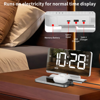 2025 maison bureau LED réveil électronique grand écran Design moderne affichage jour de la semaine affichage de l'heure d'économie