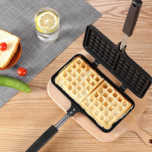 Popular Portable Sandwich Cake Mold Aluminium Roasting <b>Pan</b> Outdoor Use Two Side Breakfast Waffle <b>Grill</b> <b>Pan</b> - Product Image 6
