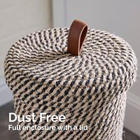 Panier de rangement pour papier toilette de style bohème, rond, gain de place, en coton tissé à la main, pour rouleaux jumbo