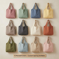 Sac fourre-tout en toile de coton tendance et abordable avec logo personnalisé, sac de shopping vierge, sacs en toile unis, sac à main