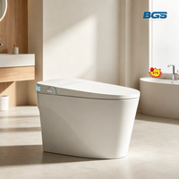 CUPC Nouveau design intelligent, toilette bidet intelligente à lavage automatique, thérapie infrarouge et chasse d'eau automatique à bascule, avec drainage en S inclus