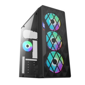 23 năm nhà máy với RGB fan hâm mộ Loại C Tempered <span class=keywords><strong>Class</strong></span> Cấu trúc kim loại chơi game trường hợp - Product Image 1