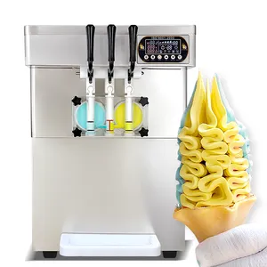 Kolice 2+1 mix flavors table top commercial soft ice cream machine price industrial flavor burst ice cream maker