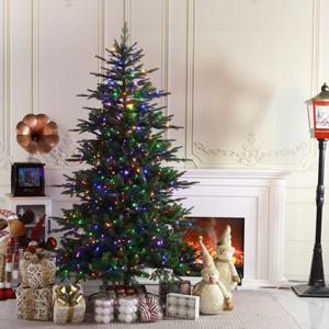 Factory Price Luxury 7ft Prelit Spruce Fir Artificial Decorative Christmas <strong>Trees</strong> with 450 LED Lights - Product Image 4