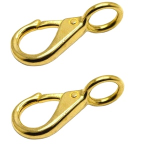 Fermoirs mousquetons ovales en laiton massif, clips pivotants à déclenchement rapide, finition électrolytique, modèle DP-249B - Product Image 3