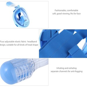 Máscara de Snorkel Completa para Niños XS 4-10 Años Azul PC Silicona Antivaho Equipo de Buceo Equipo de Natación - Product Image 5
