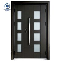 Puerta de Entrada Individual de Acero Inoxidable y Fibra de Vidrio Prima, Resistente al Agua, Fácil Instalación para Renovación del Hogar, Villa, Apartamento