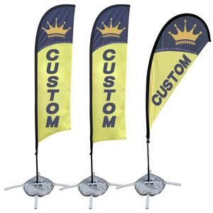 Beach Feather <b>Flag</b> Banner with Polyester Digital Printed Flagpole and Base for Sports Festival Advertising - Product Image 1