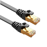 Kabel LAN Gigabit Kecepatan Tinggi 6 kaki RJ45 Cat7, Kabel Patch Cord, Pemasok Kabel Patch Cord Jaringan Internet Terproteksi 10Gbps, Kabel Cat7 0.5m