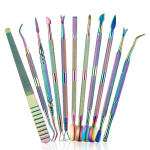 Steel and Stainless Steel Nail Art Tool UV Gel Remover and Pusher Holographic Stamper for Toes and Fingers
