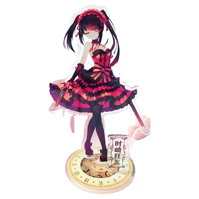15cm Double-Sided Pattern Anime Stand Ornaments Date a Live Tokisaki Kurumi Acrylic Anime Figures Stand