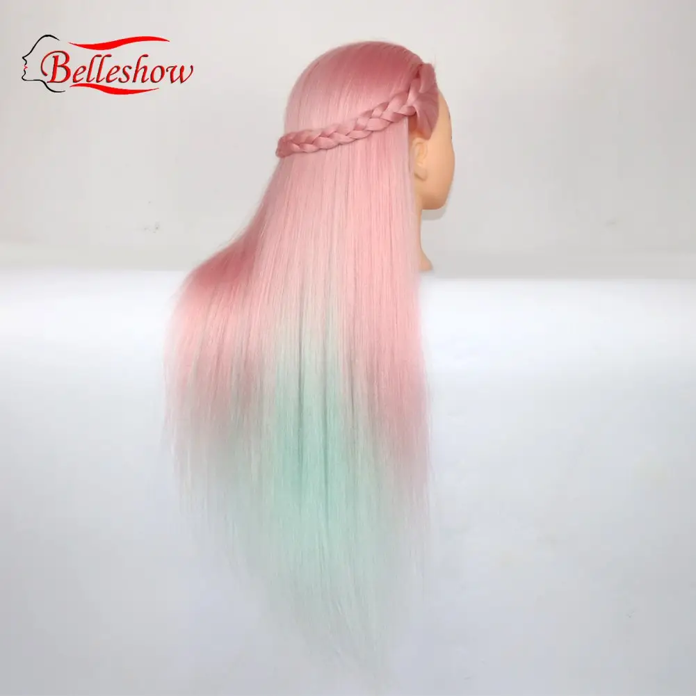 Hot sell synthetic long hair Mannequins Female Head,High quality salon hairdresser mannequin head,training and styling head