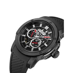 Montre-bracelet mécanique de sport de luxe pour hommes 41mm cadran en acier inoxydable ETA mouvement automatique conception creuse bracelet en caoutchouc de mode - Product Image 3