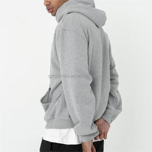 Hoodie Essentiel Sans Cordon 400 g/m² pour Homme, en Coton Oversize, Personnalisable, en Molleton Bouclette Lourd, Coupe Courte – Fabricant - Product Image 3